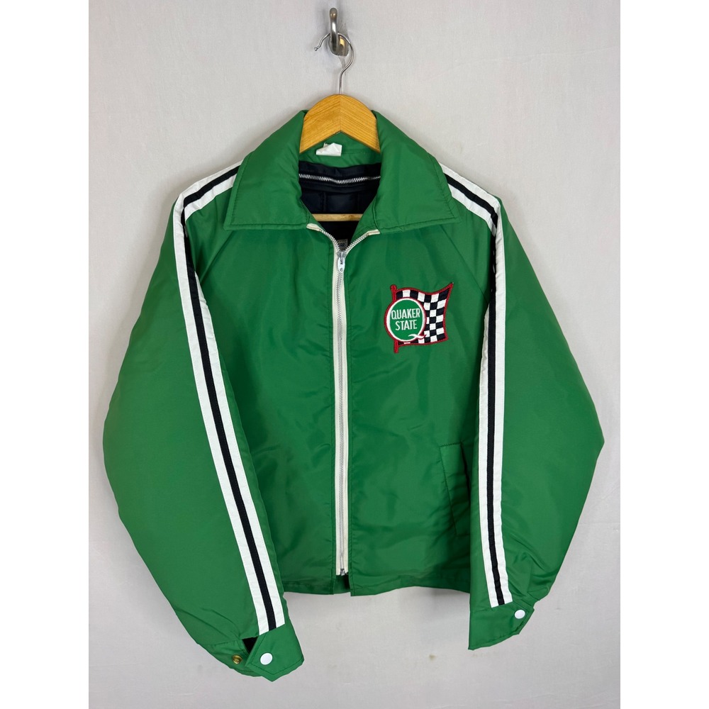 Vintage 80s Avon Sportswear Quaker State Racing Jacket Green Mens Medium Canada